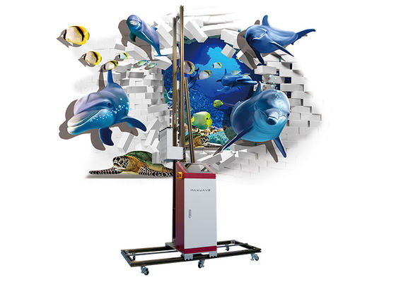 Moisturizing Mural Varnish Inkjet UV Wall Printer CMYKW 5 Colors